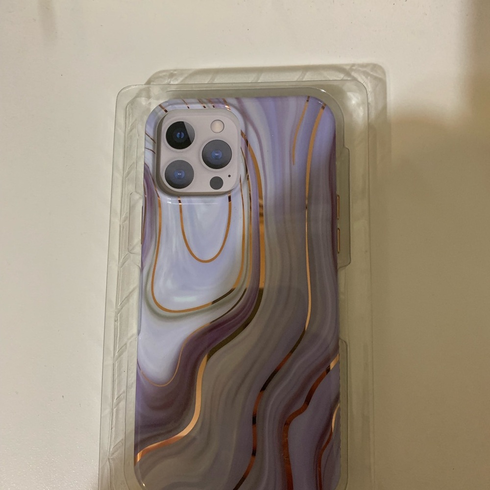 Amazon Purple and Gold Marble Phone Case for iPhone